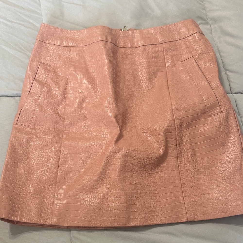 Altar'd State Pink Textured Mini Skirt